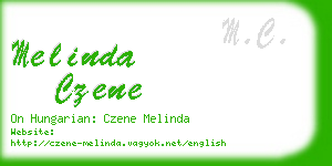 melinda czene business card